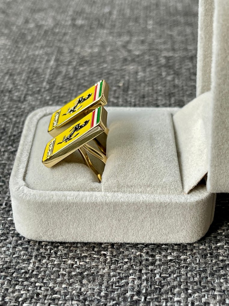18k Gold Plated - Cufflinks - FERRARI #4.3