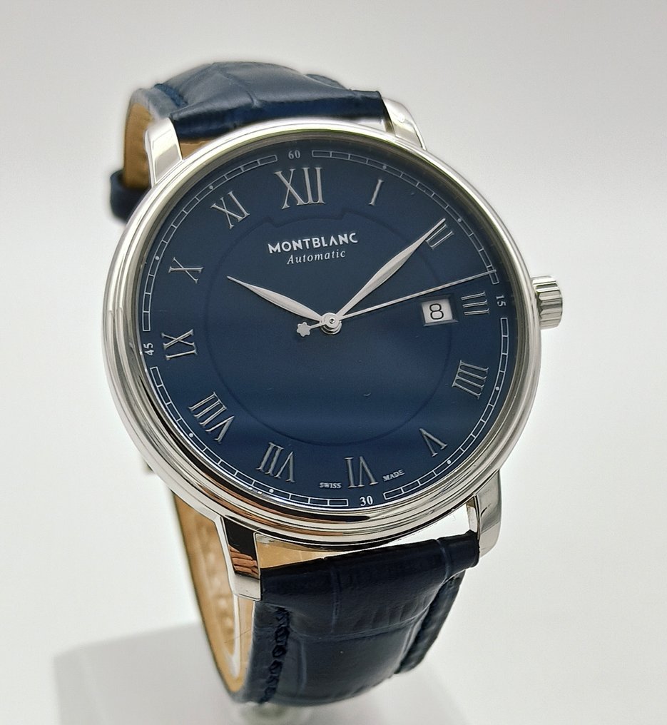 Montblanc - Tradition Date Automatic “Blue Dial” - 117829 - Heren - 2020+  #1.0