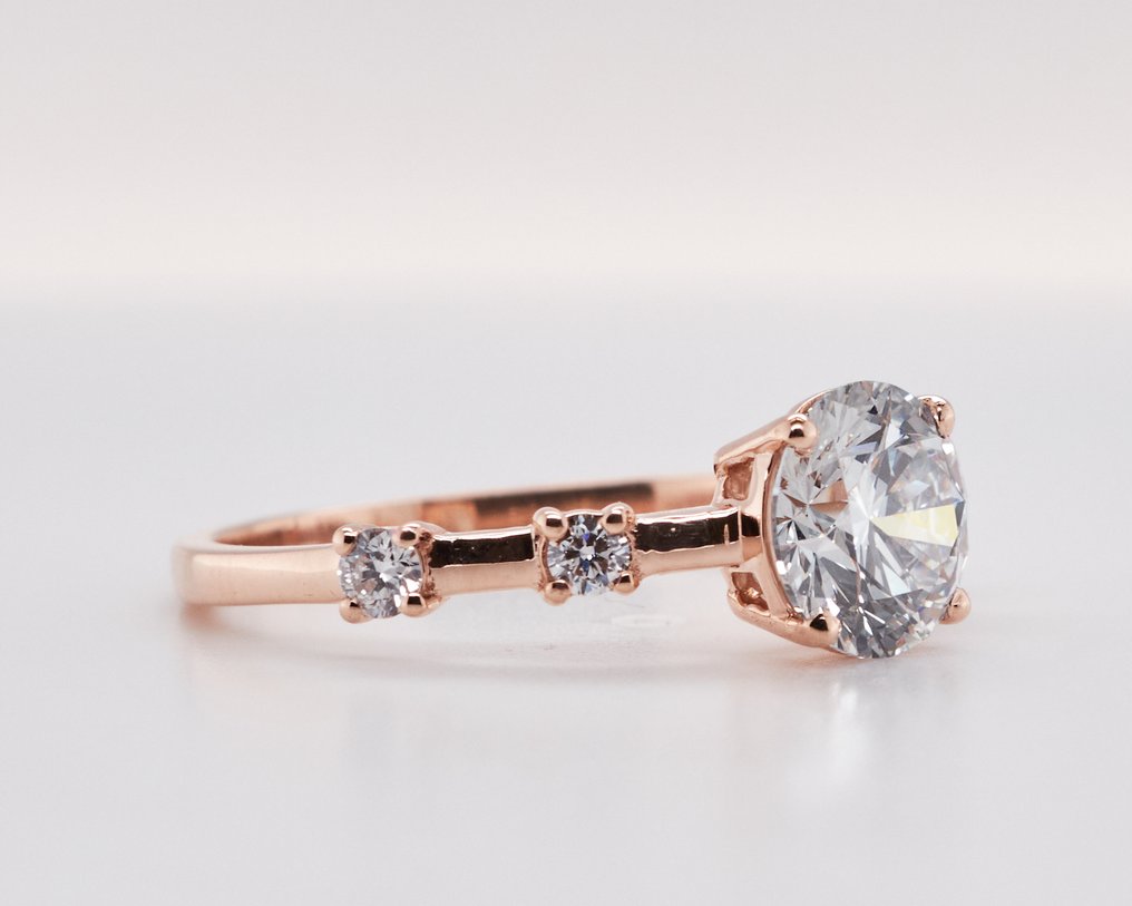 χωρίς τιμή ασφαλείας - Δαχτυλίδι - 14 καράτια Ροζ χρυσό - 1.56ct. tw. Διαμάντι (Εργαστηριακής καλλιέργειας) - Διαμάντι #1.0