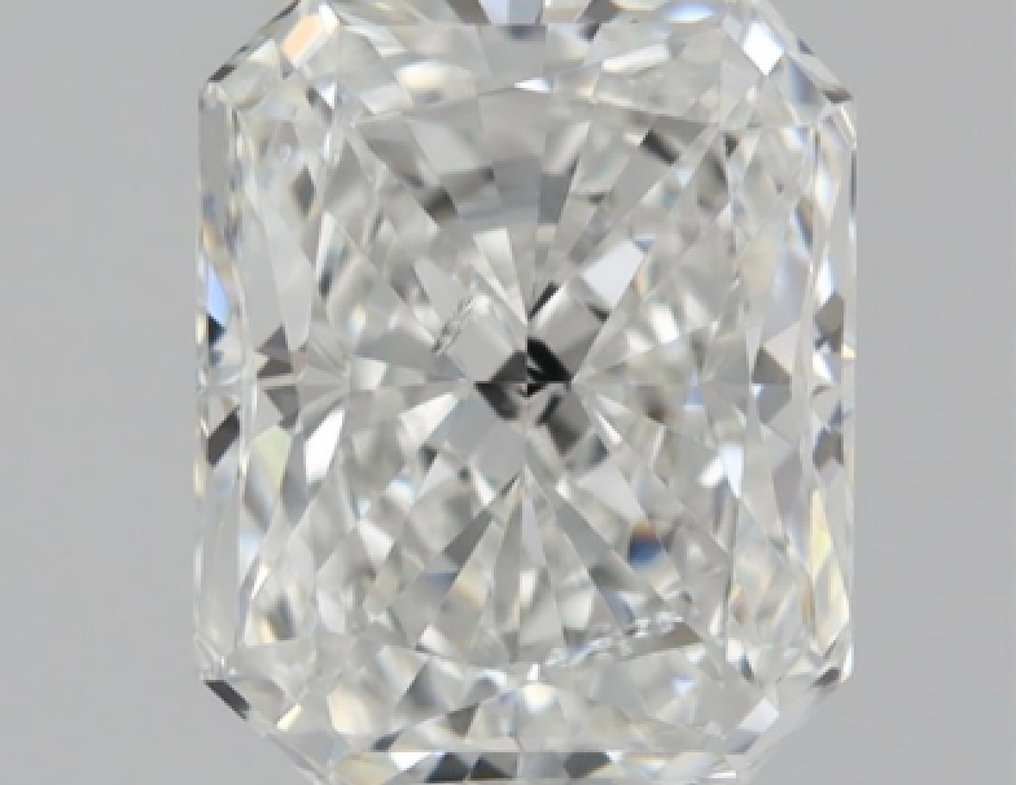 1 pcs Diamante  (Natural)  - 0.50 ct - Radiante - F - SI2 - Gemological Institute of America (GIA) #1.0