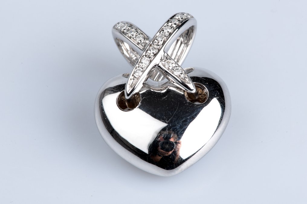 Κρεμαστό κόσμημα - 18 καράτια Λευκός χρυσός - 0.20ct. tw. Διαμάντι (Φυσικό) #4.3