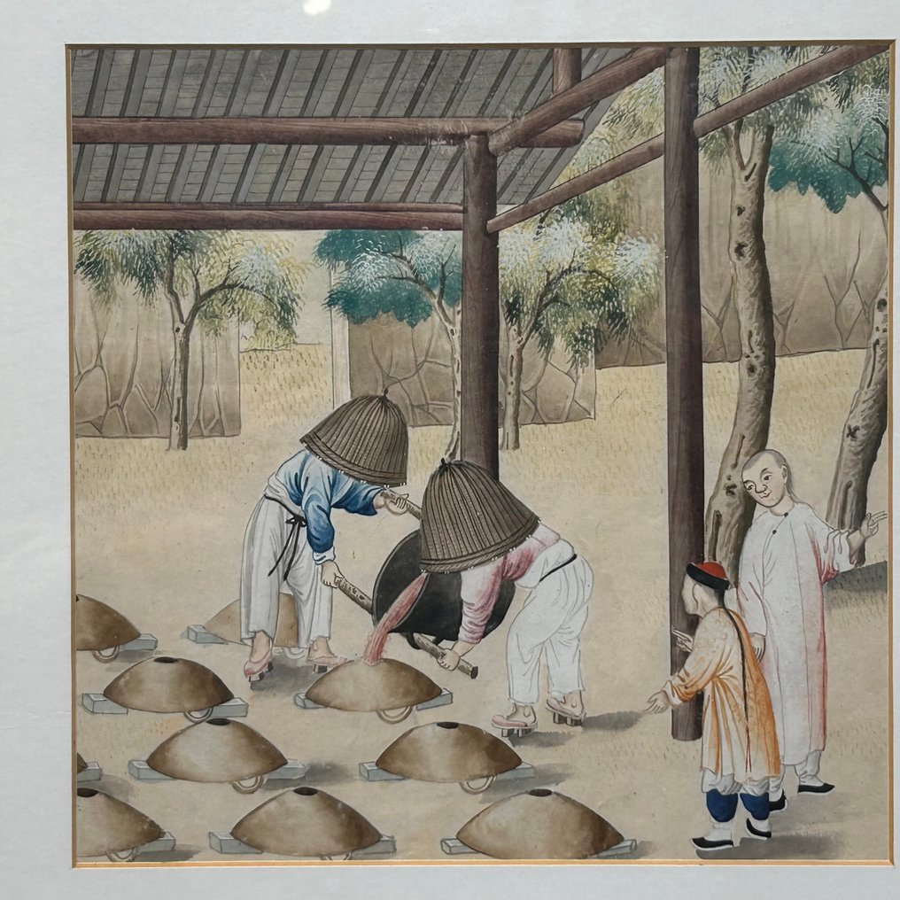 Zijdeproductie aquarel - 未知艺术家 - 中国 - Qing Dynasty (1644-1911) (没有保留价) #1.0