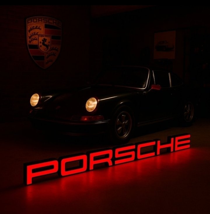 Porsche - PORSCHE - Znak podświetlany - Plastik #1.0