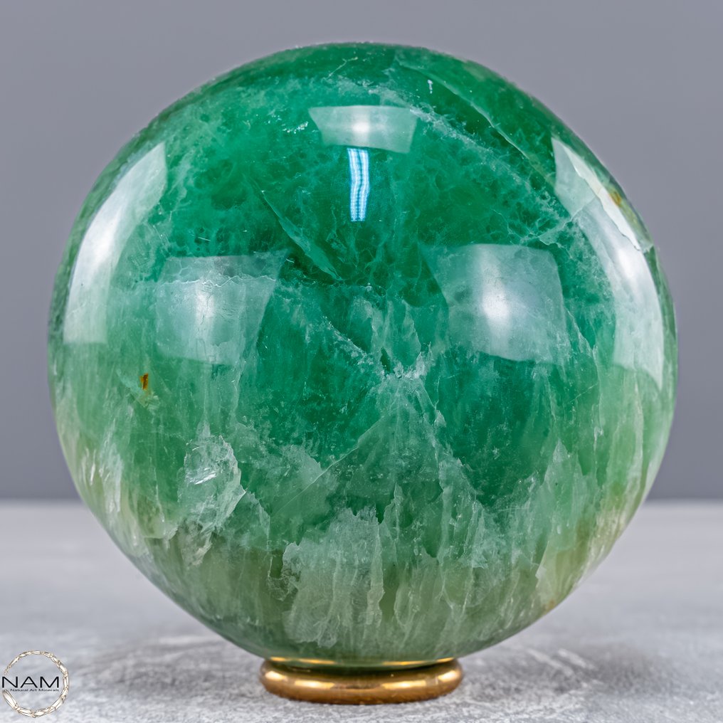 大型绿色萤石球体 Crystal，中国- 1000.51 g #3.2