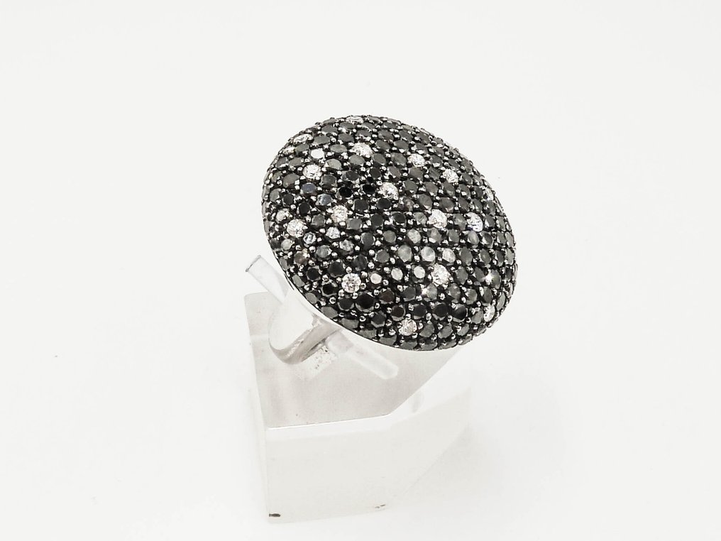 戒指 - 18K包金 白金 钻石 (天然) - 钻石 #1.0