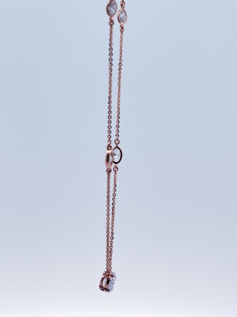 Zonder minimumprijs - Halsketting - 14 karaat Roségoud - 2.29ct. tw. Diamant (Lab-grown) - Diamant #2.1