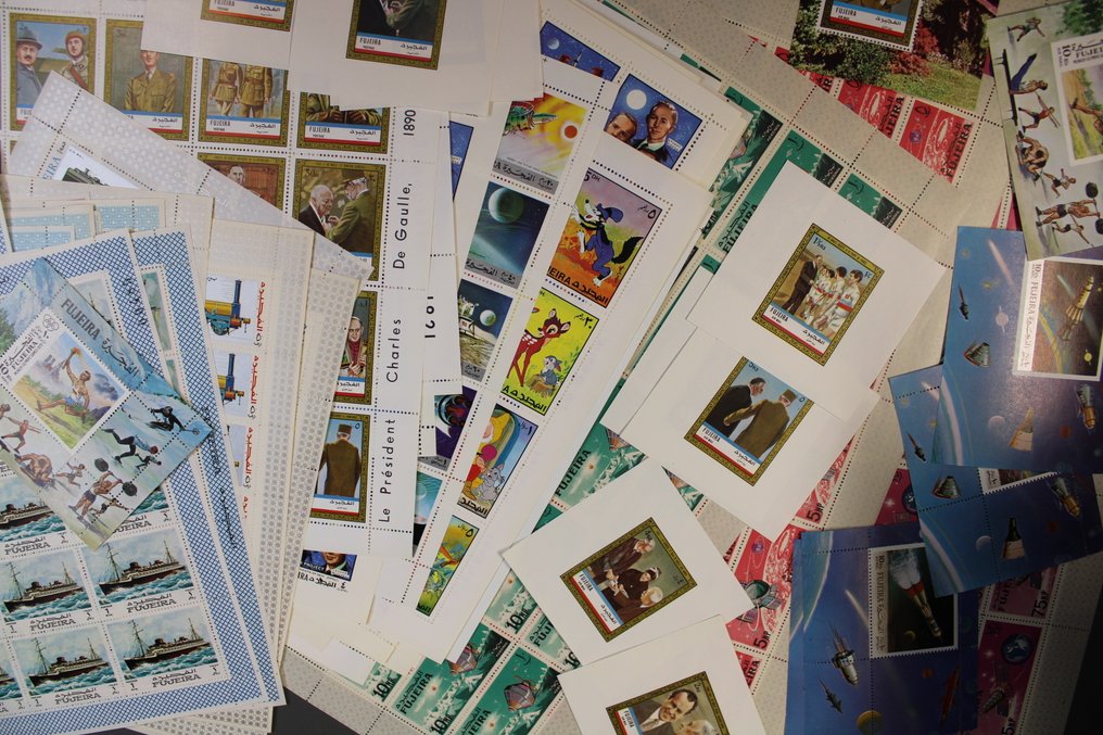 United Arab Emirates - Fujeira ** Collection of only complete issues, small sheets over €2650.00 Michel #1.0