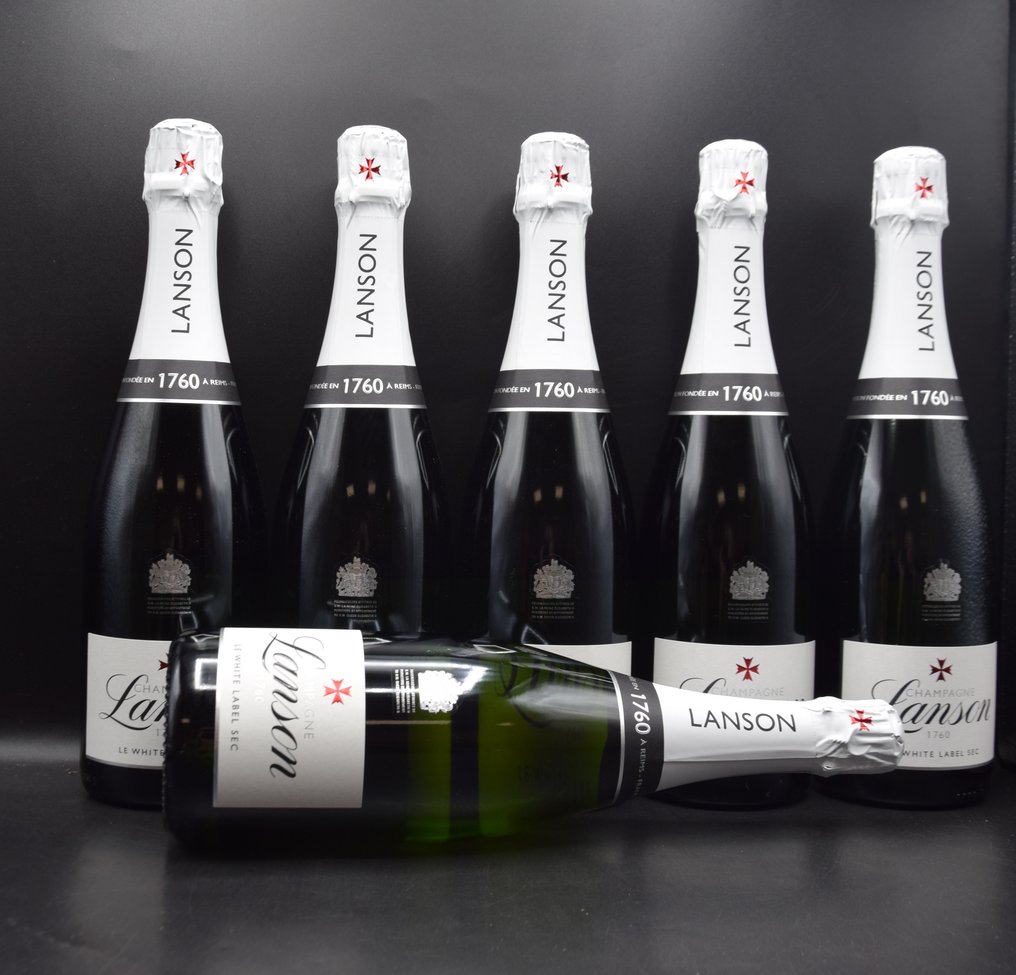 Lanson, Le White Label - 香槟地 Sec - 6 Bottles (0.75L) #1.0