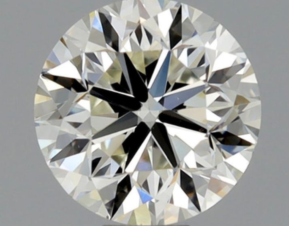 1 pcs 鑽石 (天然) - 0.46 ct - 圓形 - J(極微黃、從正面看是亮白色) - VS1 - 美國寶石學院(Gemological Institute of America (GIA)) #1.0