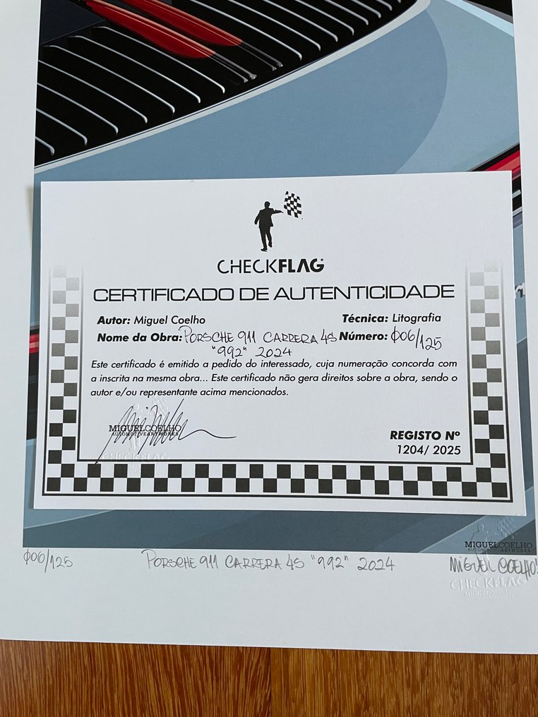 NEW WORK - Lithography - 911 Carrera 4S, 992, 2024 - NO ENVIO A CANARIAS #1.0
