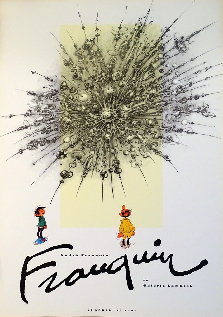 Franquin, André - 1 Offset Print - Gaston - Franquin in Galerie Lambiek #1.0