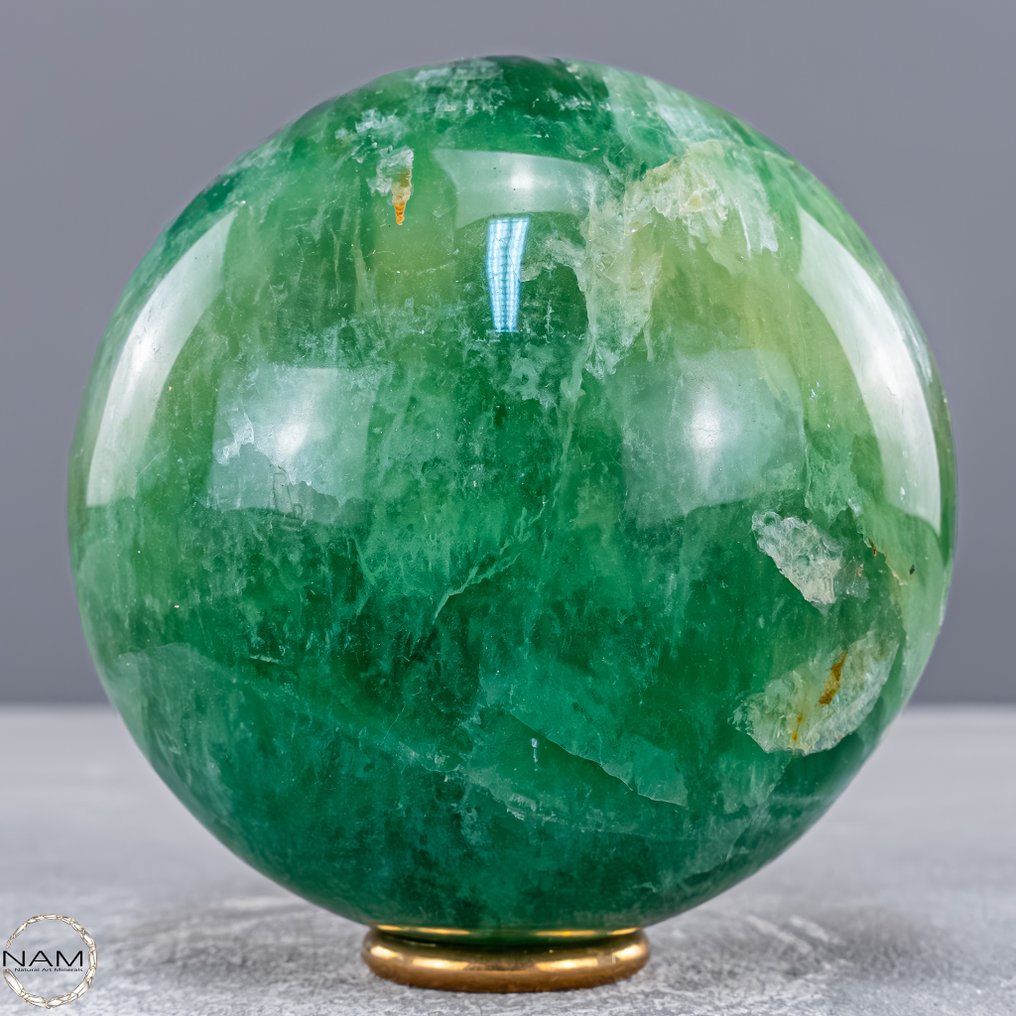 大型绿色萤石球体 Crystal，中国- 1000.51 g #4.3