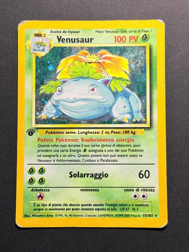 Pokémon - 1 Card - Venusar Holo 1° Edizione - Set Base - 15/102 - WOTC - Base set #1.0