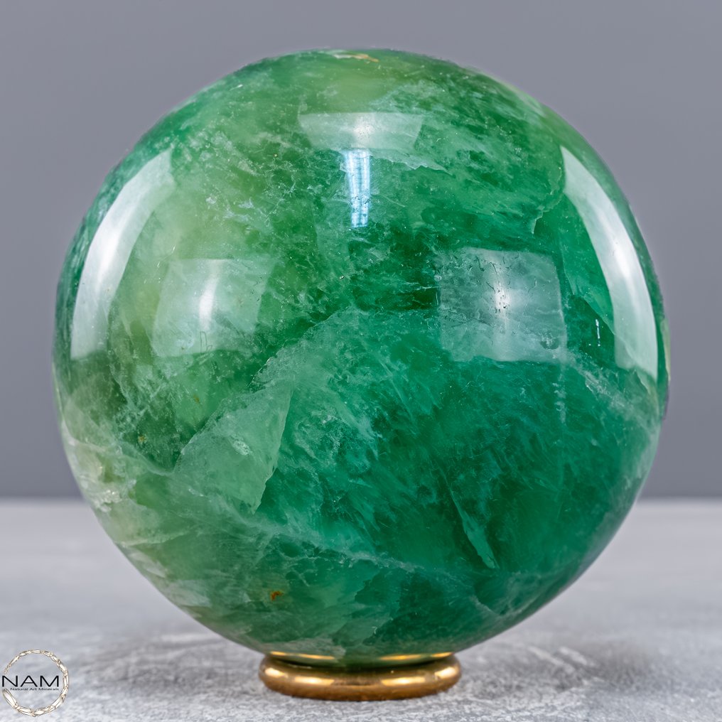 大型绿色萤石球体 Crystal，中国- 1000.51 g #2.1