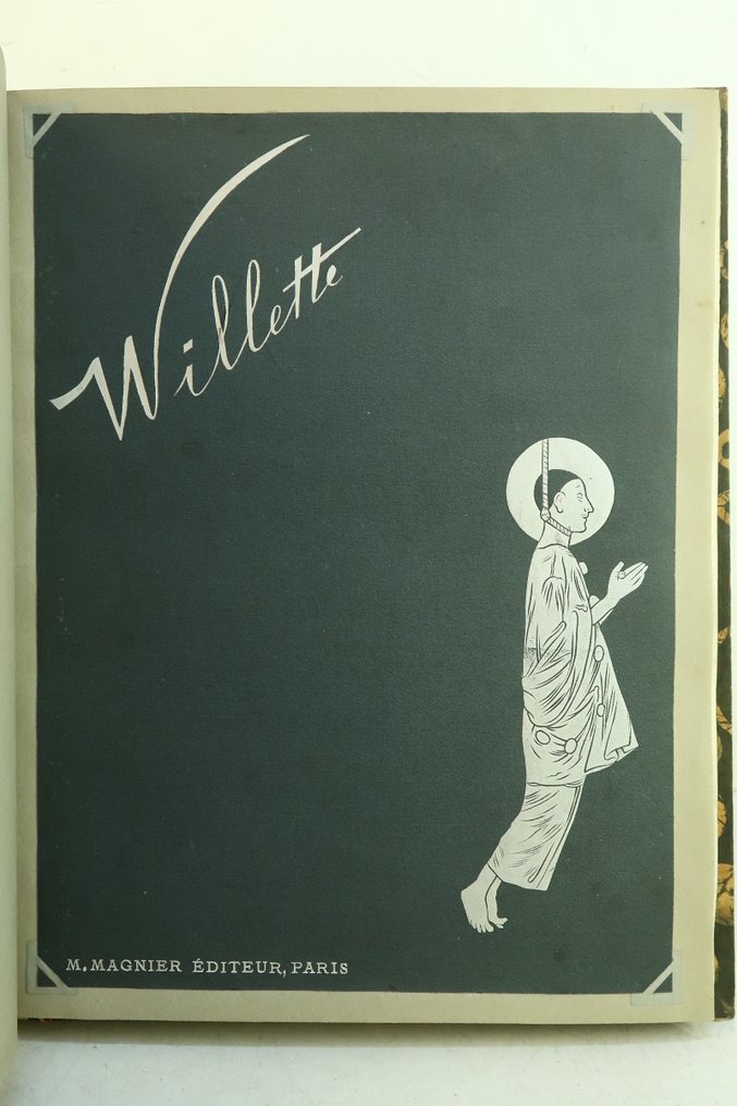 Signé; Adolphe Willette - Album Pauvre Pierrot [avec tapuscrit de la préf. de Paul Arène et dessin original colorié] - 1888 #3.2
