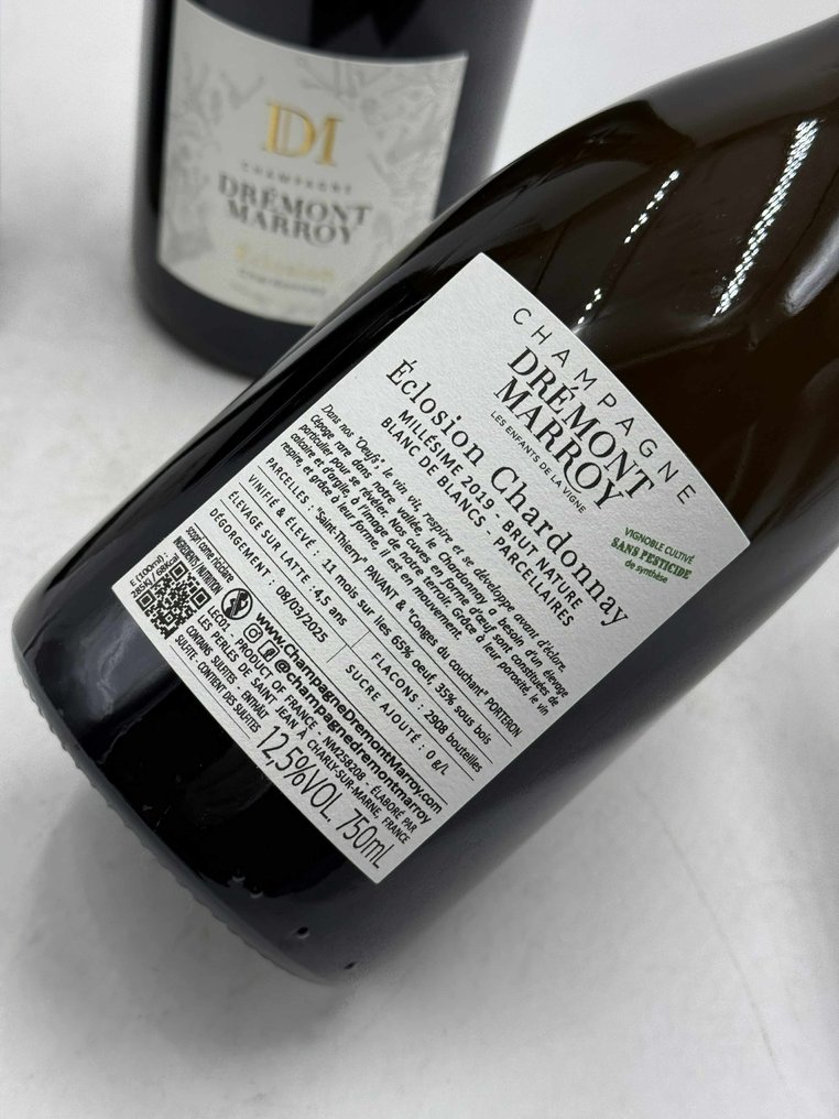 2019 Drémont Marroy, Eclosion Chardonnay - Champagne Brut Nature, Blanc de Blancs - 3 Pullot (0.7 L) #2.1