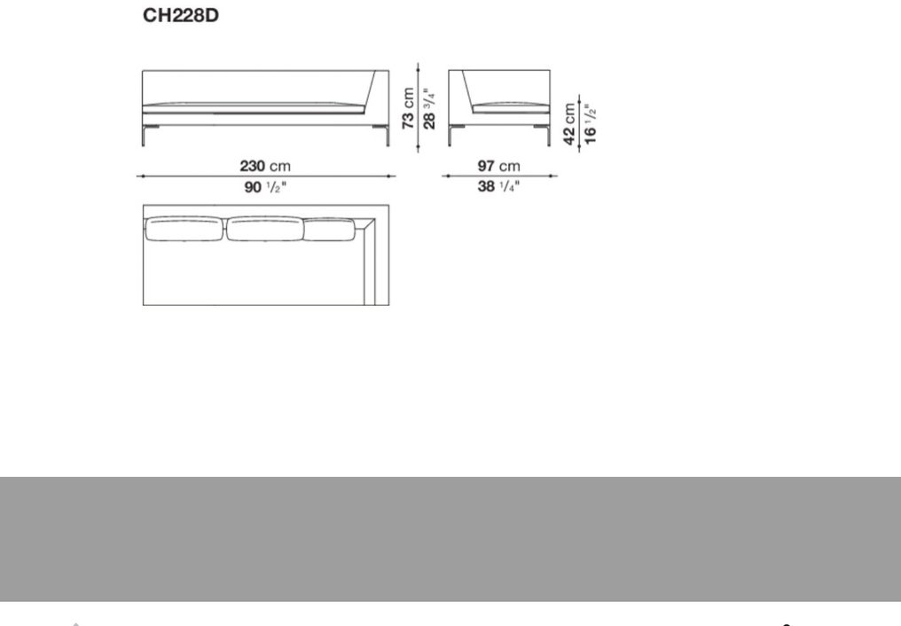 B&B Italia - Antonio Citterio - Divano - Charles - Velluto, Alluminio #4.3