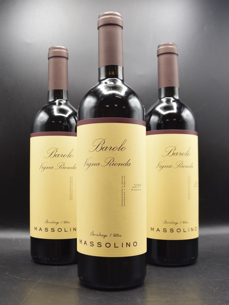 2019 Massolino, "Vigna Rionda Riserva" - Barolo DOCG - 3 Flasker (0,75 L) #1.0