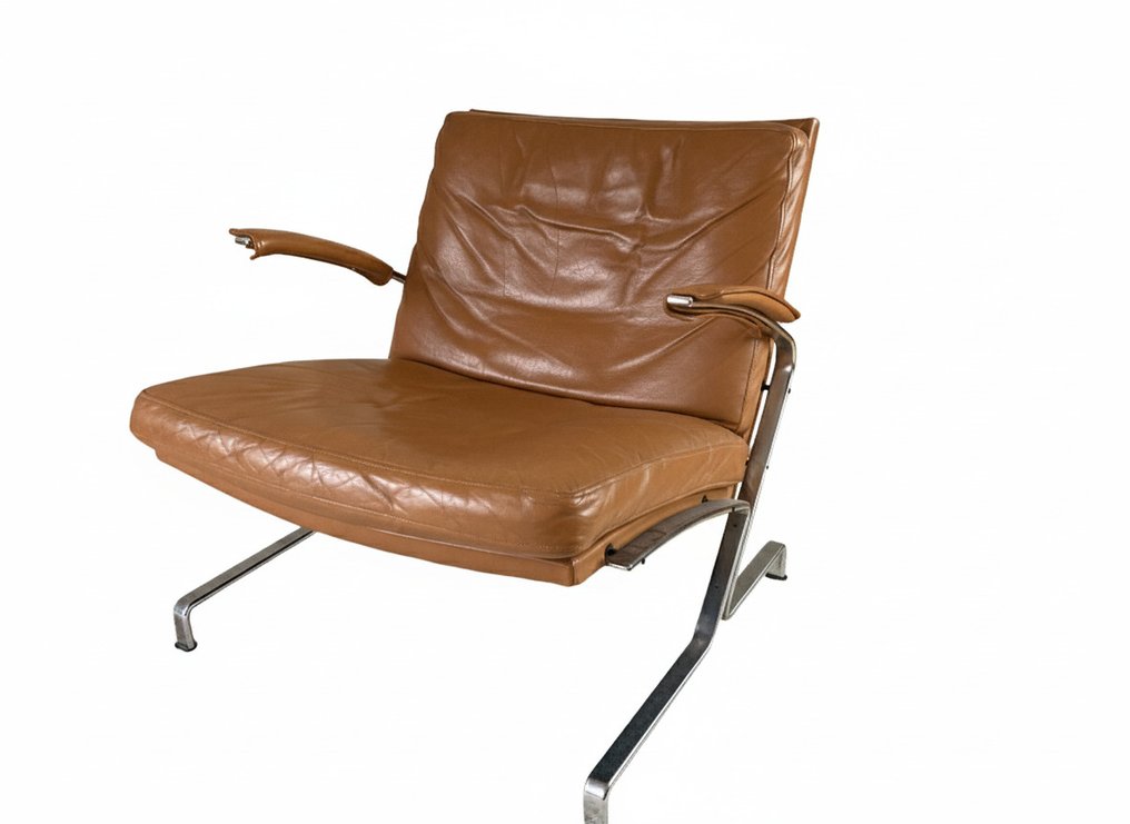 Kill International - Jorgen Kastholm - Πολυθρόνα - Χάλυβας, Δέρμα #1.0