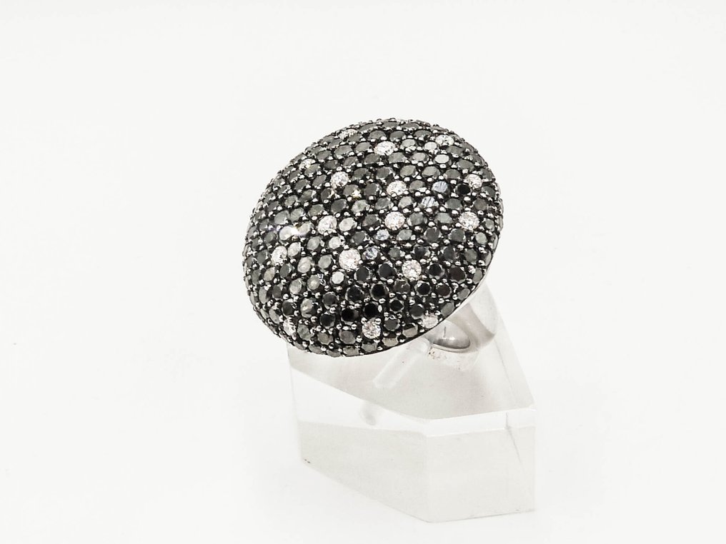 戒指 - 18K包金 白金 钻石 (天然) - 钻石 #2.1