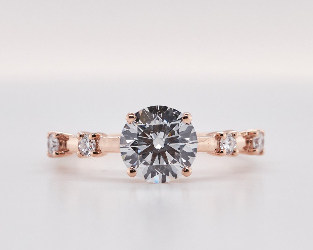 χωρίς τιμή ασφαλείας - Δαχτυλίδι - 14 καράτια Ροζ χρυσό - 1.56ct. tw. Διαμάντι (Εργαστηριακής καλλιέργειας) - Διαμάντι #1.0