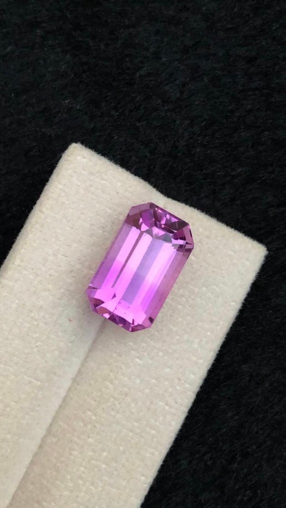 χωρίς τιμή ασφαλείας - 1 pcs Μωβ, Ροζ Κουνζίτης - 14.67 ct - Διεθνής Ένωση Έγχρωμων Πολύτιμων Λίθων (ICA GemLab) #1.0