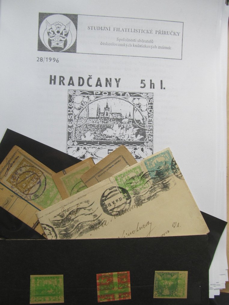 Czechoslovakia 1919/1920 - Czechoslovakia Hradcany 30 H super specialization in plate reconstruction with manual #1.0