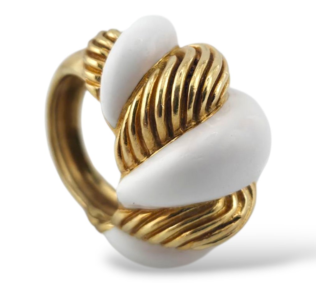 3 részes ékszerszett - 18 kt. Sárga arany, 18 karátos arany gyűrű és fülbevaló készlet, nagy, 64,0 gramm #1.0