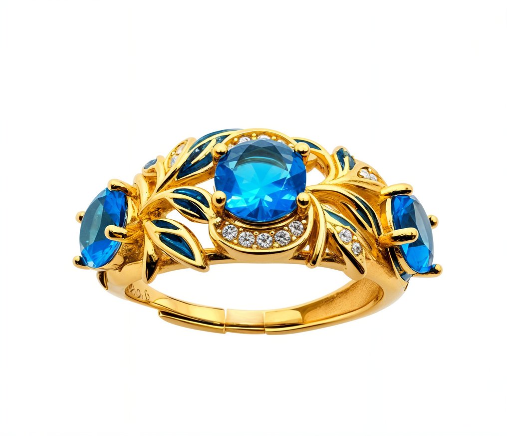 沒有保留價 - 戒指 銀, 鍍金 黃玉 - Svizzero - 6,50 节 #1.0