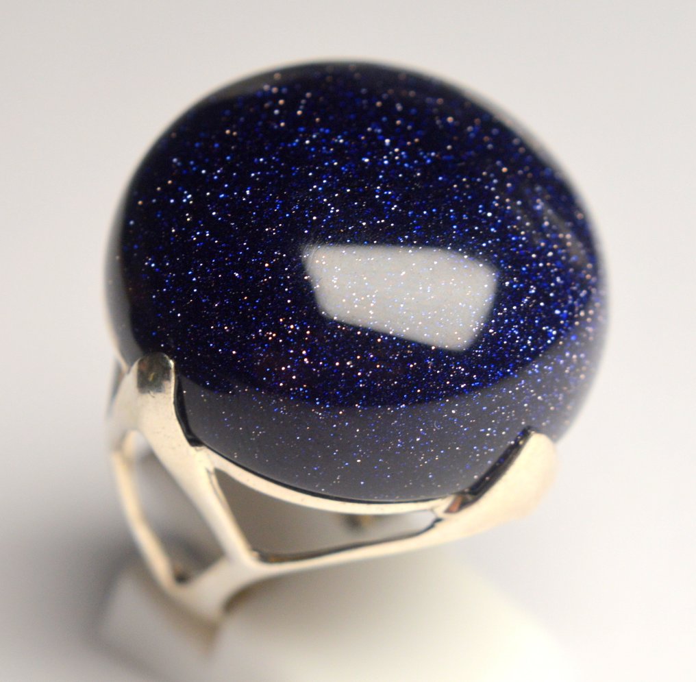 Argent 925 - Bague - Agate de sable spatial #1.0
