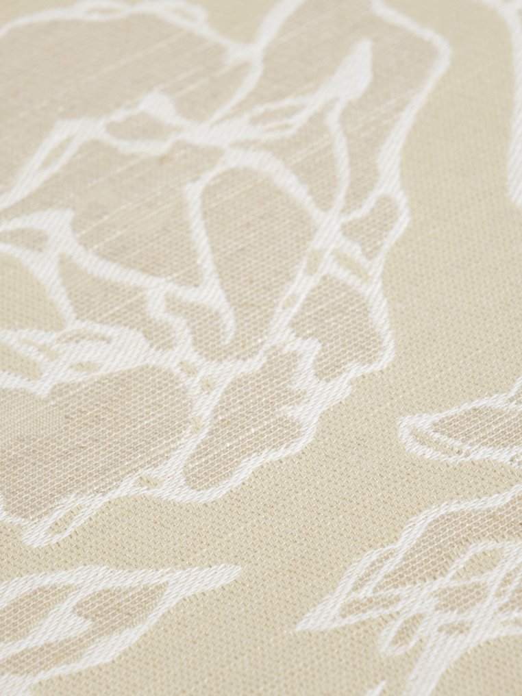 Εκλεπτυσμένο υφασμάτινο διακοσμητικό με floral σχέδιο σε μίγμα λινό - Ύφασμα ταπετσαρίας  - 300 cm - 280 cm #4.3