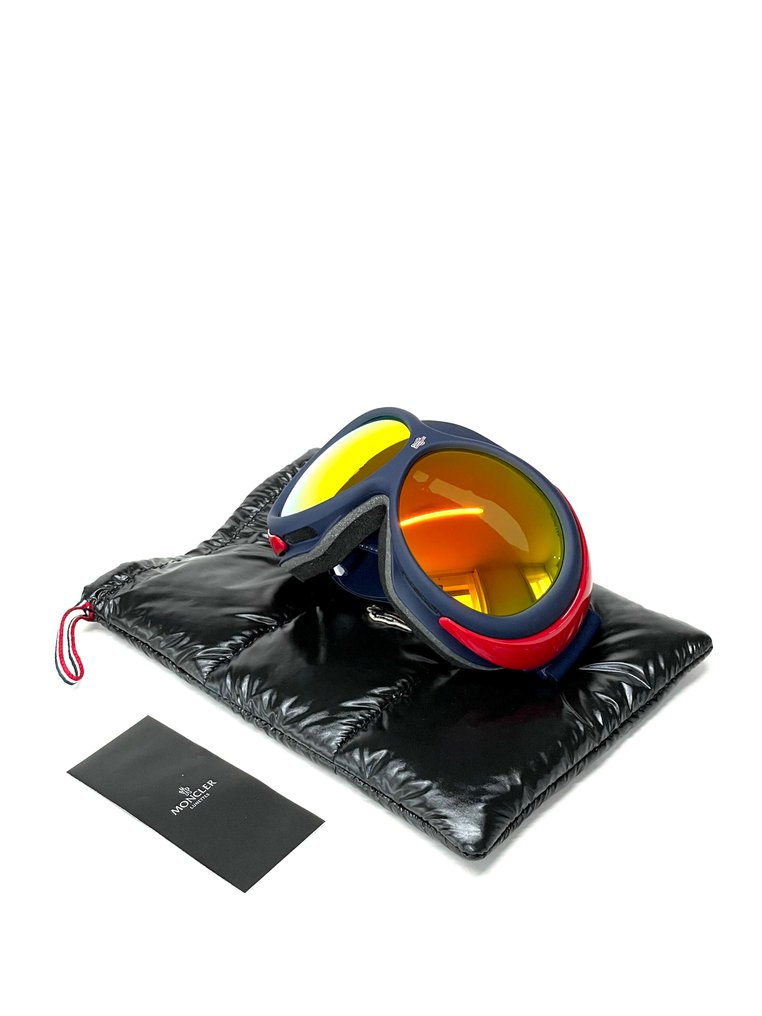 Moncler - ML0130-92C, Cat.3 Dual Flash mirrored, Premium impact resistant Anti-Fog lenses, Detachable Strap - Occhiali da sole #1.0