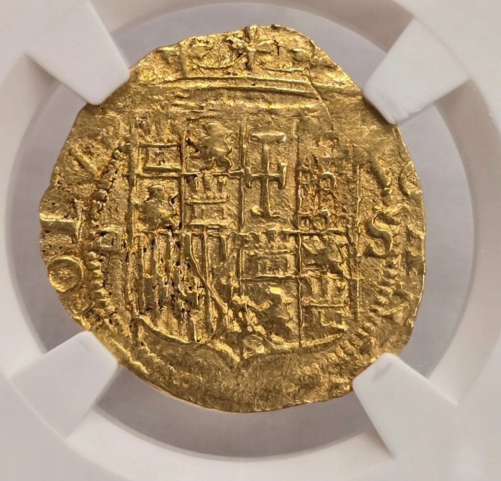 西班牙. 胡安娜和卡洛斯一世. Escudo (1516 - 1555) Sevilla. NGC MS62 #4.3