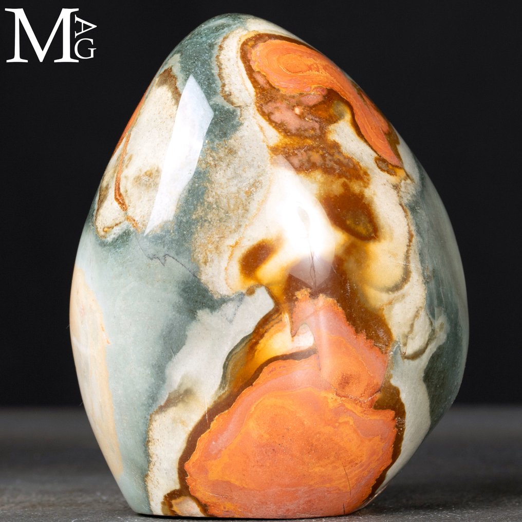 Szép - Díszítő Polikrom Jasper Diaspro madagaszkári polikromja - Magasság: 135 mm - Szélesség: 100 mm- 1197 g #1.0