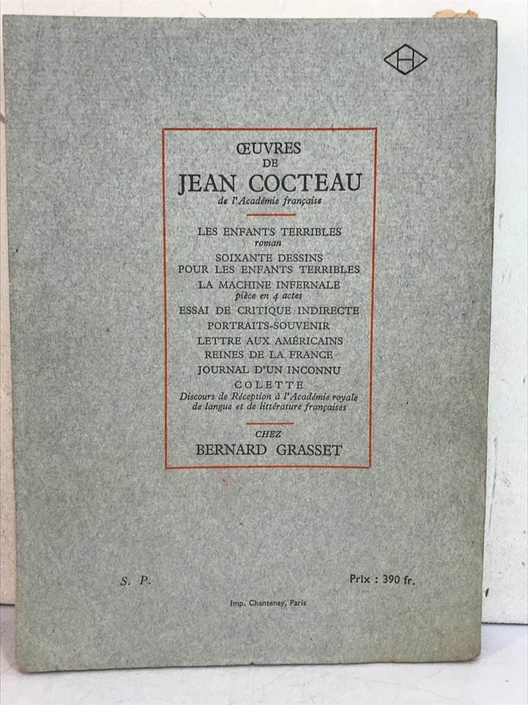 Signé; Jean Cocteau - Colette [avec un envoi] - 1955 #3.2