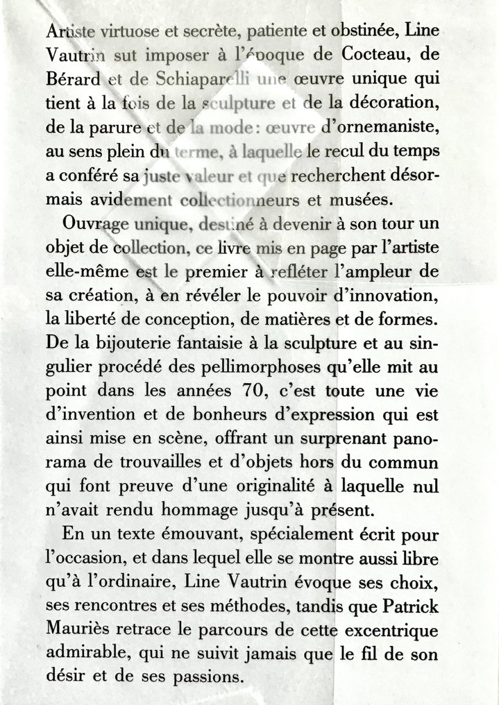 Line Vautrin et Patrick Mauriès - Line Vautrin Bijoux et Objets - 1992 #1.0
