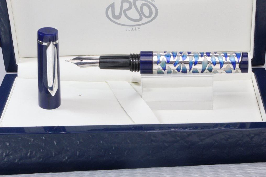 URSO - Stilografica Acqua in argento massiccio con lapislazuli - Täytekynä #2.1