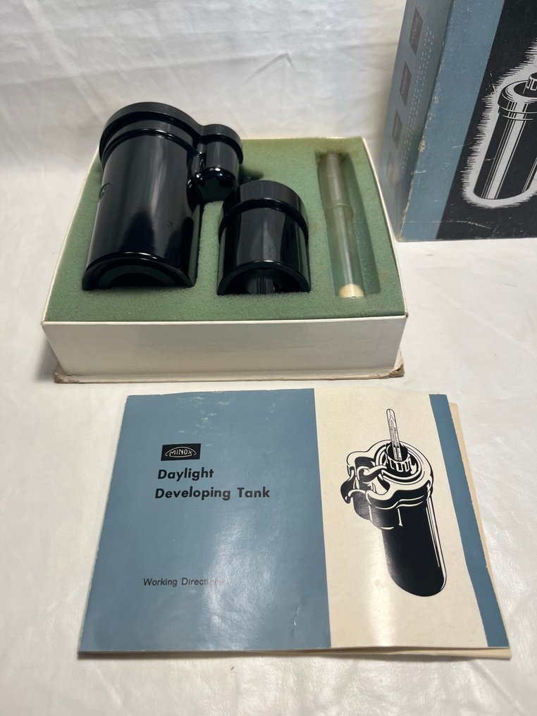 Minox Daglicht ontwikkel tank + verrekijker klem Dunkelkammerausrüstung #2.1
