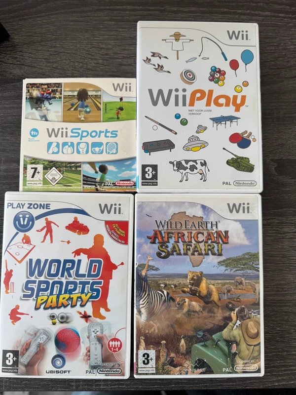 Nintendo - Wii - Black with 4 games - Κονσόλα βιντεοπαιχνιδιών + παιχνίδια #1.0