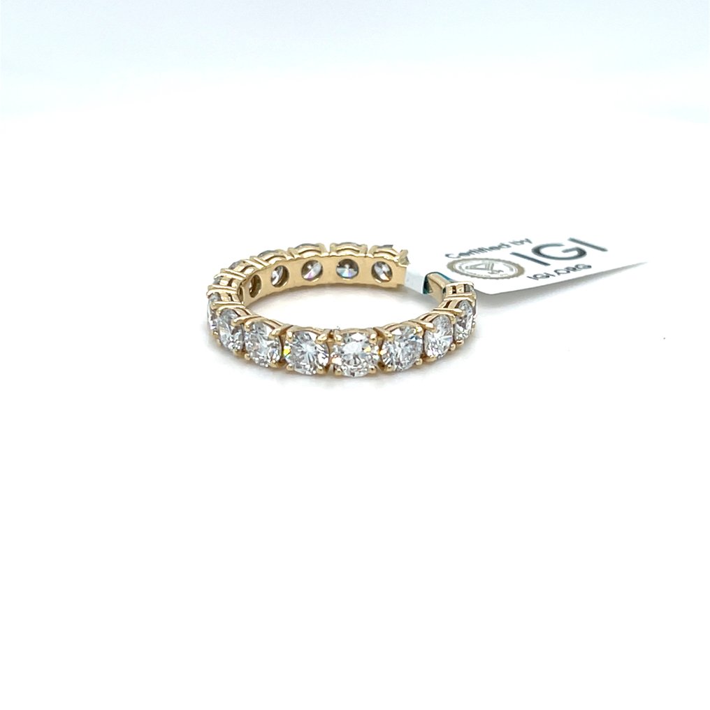 Bague - 14 carats Or jaune -  3.00ct. tw. Diamant (Cultivé en laboratoire) #4.3