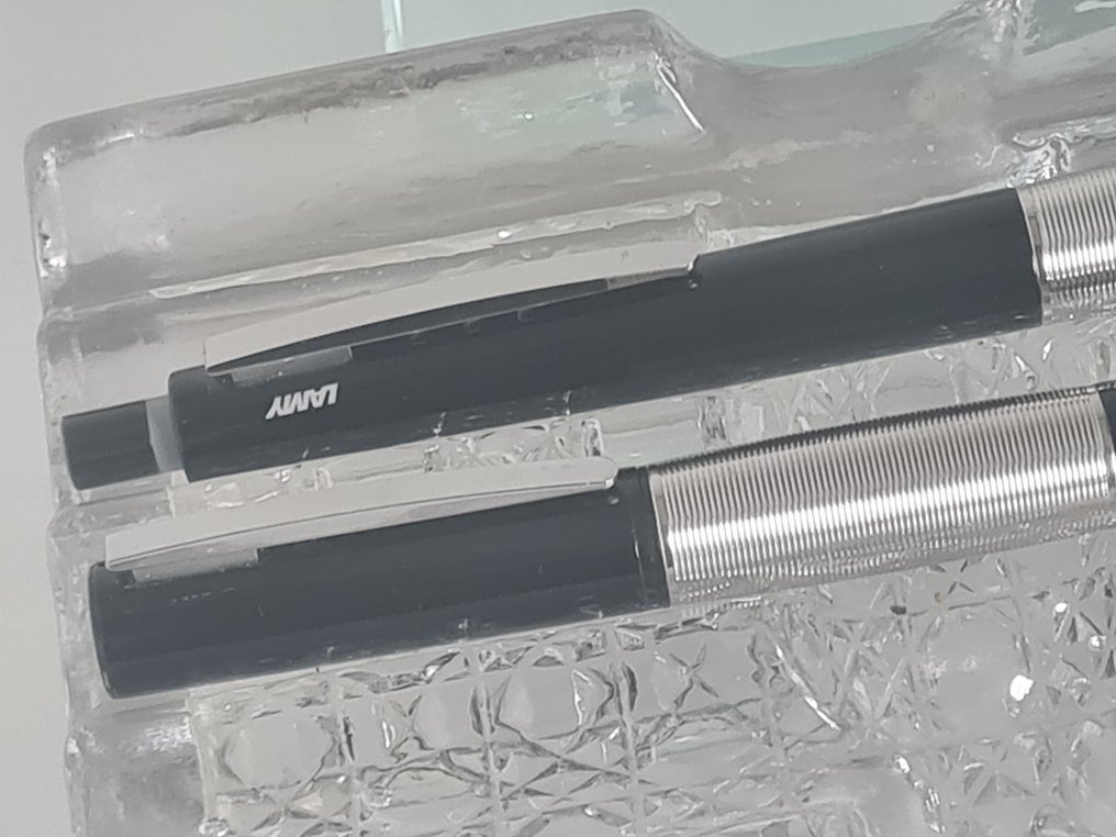 Lamy - Accent Brillant, plume en or 14 cts  (stylo à plume et porte-mine) avec étui en cuir - Pen set #4.3