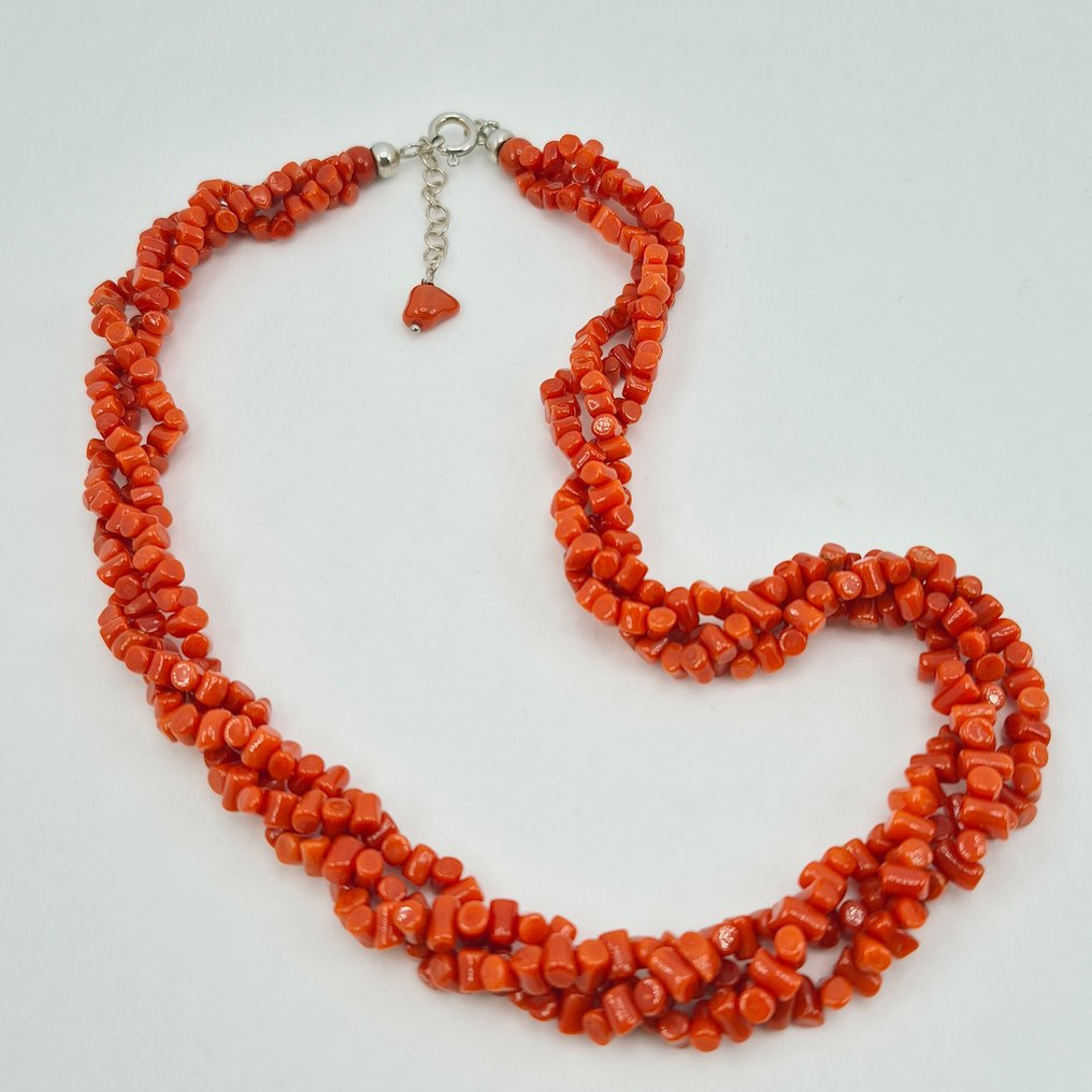 Corail rouge - Argent - Collier - CORALLO MEDITERRANEO #4.3
