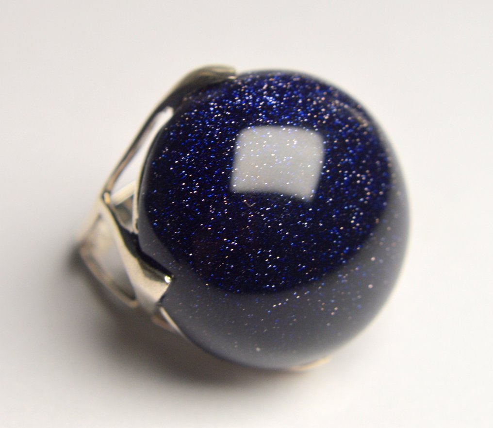 Argent 925 - Bague - Agate de sable spatial #4.3