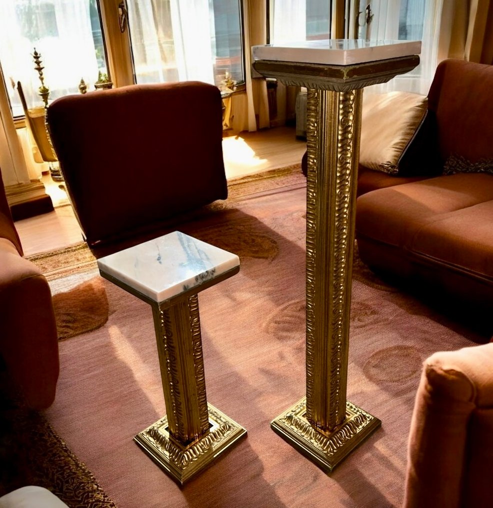  Στήλη (2) - Intarsiata in Foglia Oro - 1940-1950  #4.3