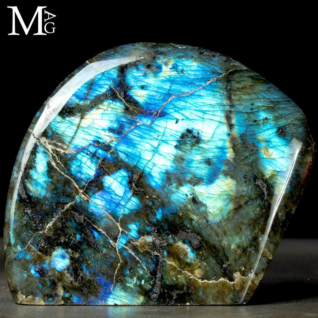 Quality Labradorite Free Form - Flash Golden Light - Altezza: 140 mm - Larghezza: 120 mm- 1352 g #1.0