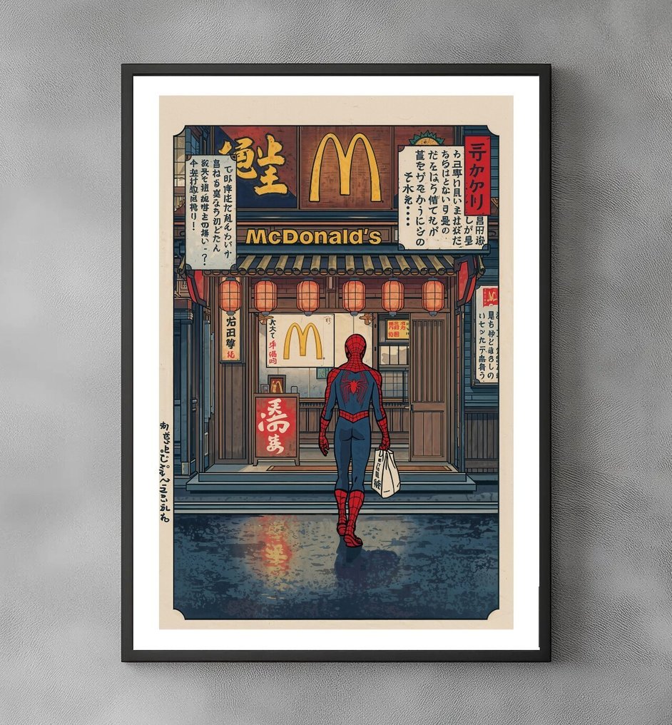 Sato Hageshi - Ukiyo-e Burger Quest - Spider-Man - Signed and Numeroted 7/10 #1.0