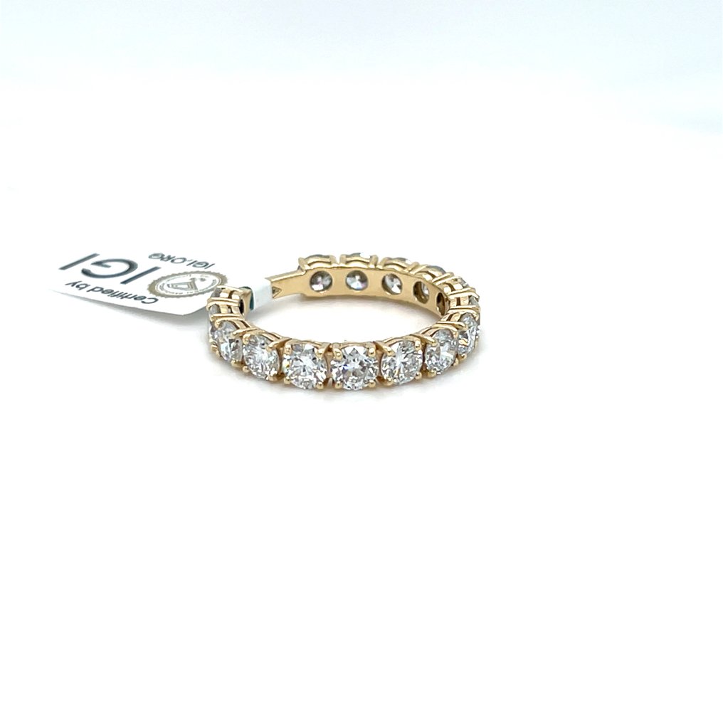 Bague - 14 carats Or jaune -  3.00ct. tw. Diamant (Cultivé en laboratoire) #1.0