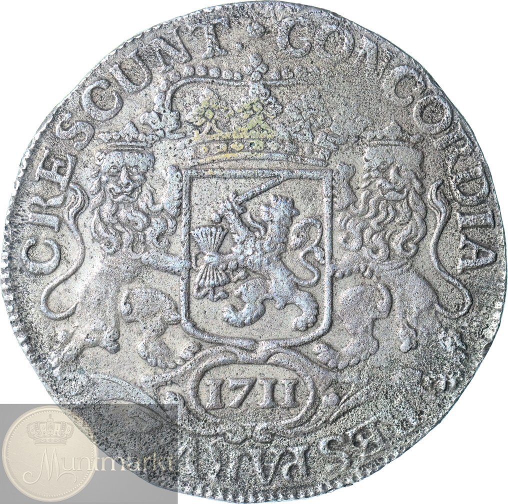 荷兰 - 乌得勒支. Dukaton of zilveren rijder 1711 wrakvondst uit V.O.C. schip "de Liefde" #1.0