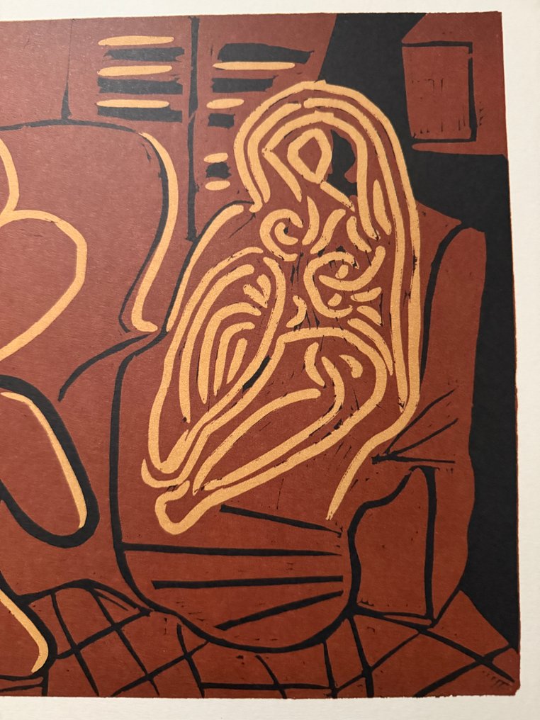 Pablo Picasso (1881-1973) - Femme dans un fauteuil et guitariste #3.2