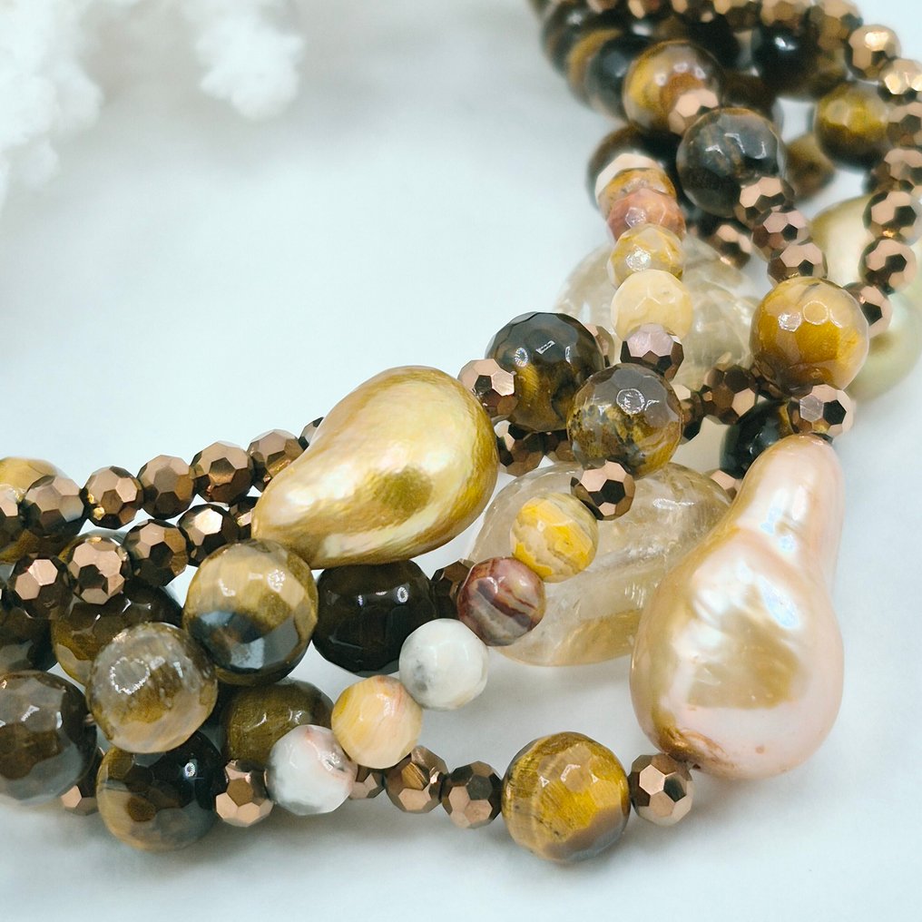 Agata - Rannekoru - Tiikerin silmä ja helmet #2.1